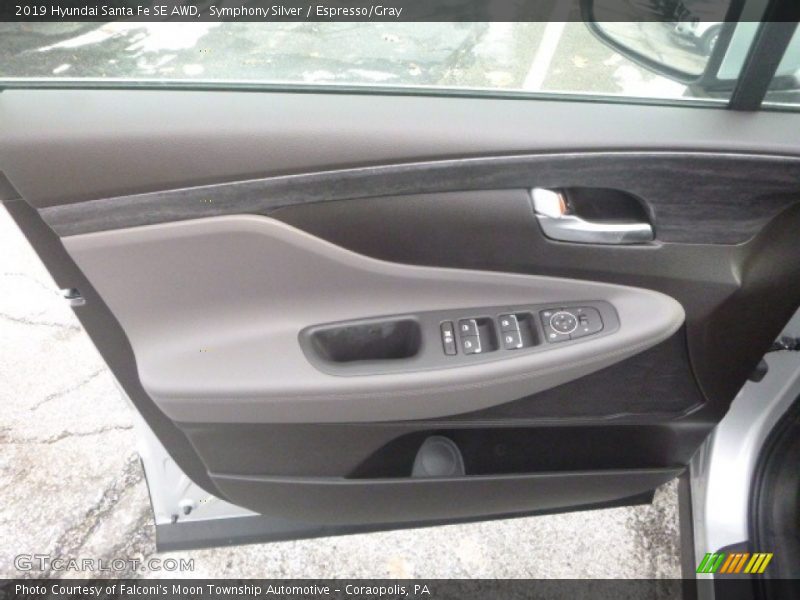 Symphony Silver / Espresso/Gray 2019 Hyundai Santa Fe SE AWD