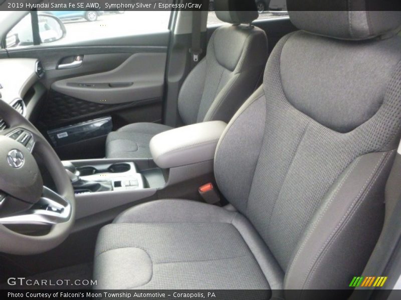 Symphony Silver / Espresso/Gray 2019 Hyundai Santa Fe SE AWD