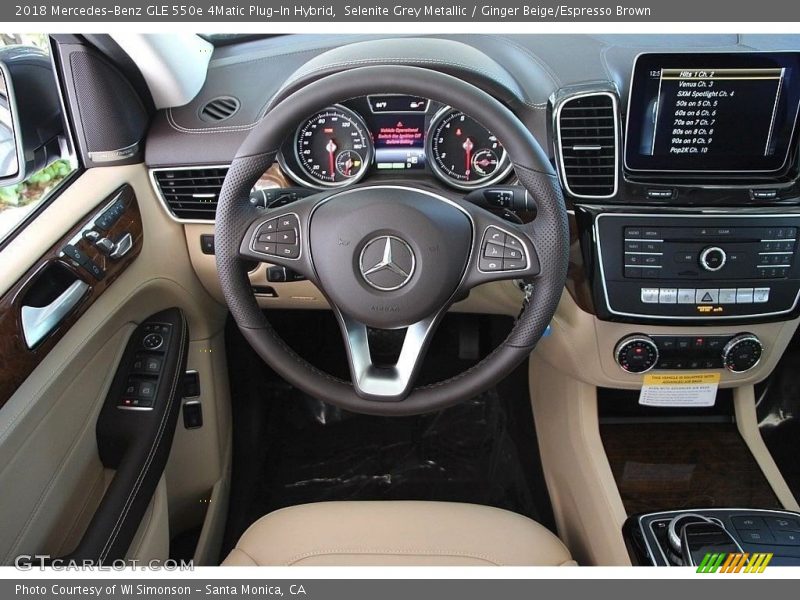 Selenite Grey Metallic / Ginger Beige/Espresso Brown 2018 Mercedes-Benz GLE 550e 4Matic Plug-In Hybrid