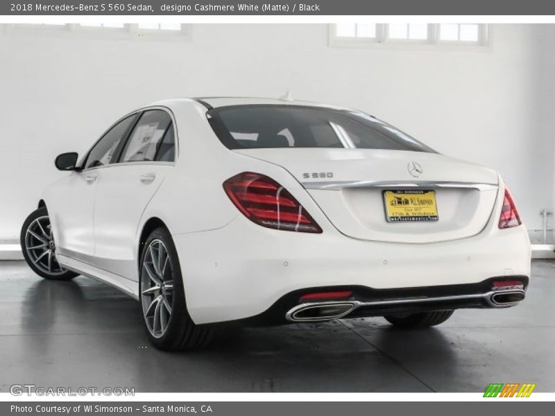designo Cashmere White (Matte) / Black 2018 Mercedes-Benz S 560 Sedan