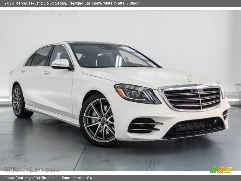 designo Cashmere White (Matte) / Black 2018 Mercedes-Benz S 560 Sedan