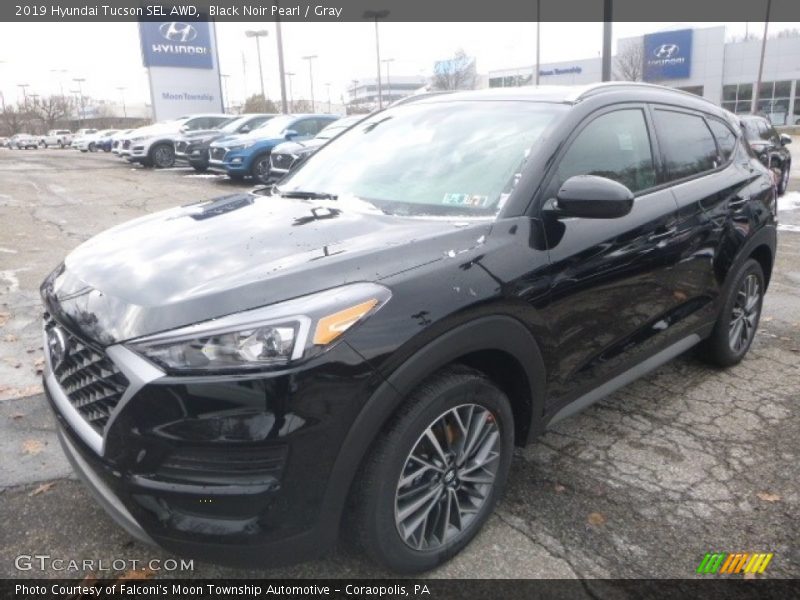 Black Noir Pearl / Gray 2019 Hyundai Tucson SEL AWD