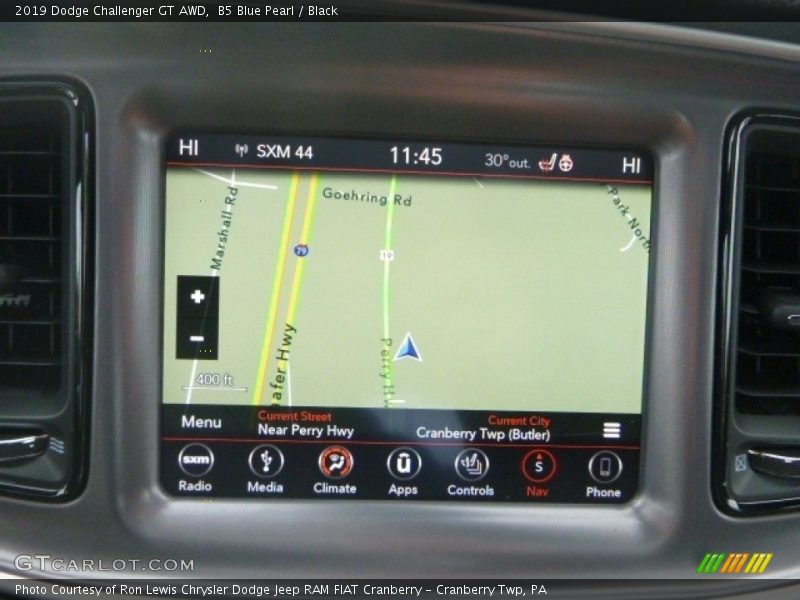 B5 Blue Pearl / Black 2019 Dodge Challenger GT AWD