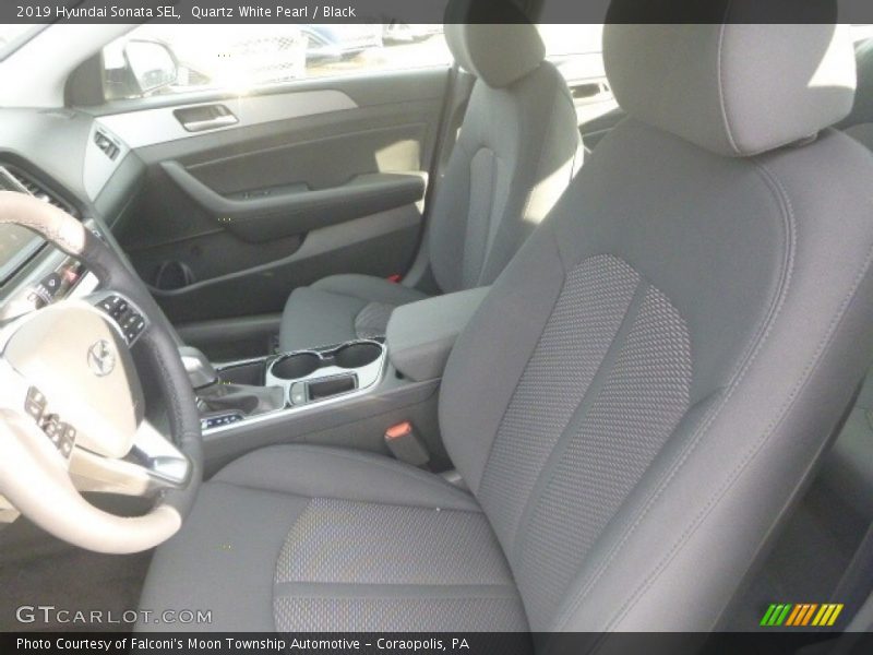 Quartz White Pearl / Black 2019 Hyundai Sonata SEL