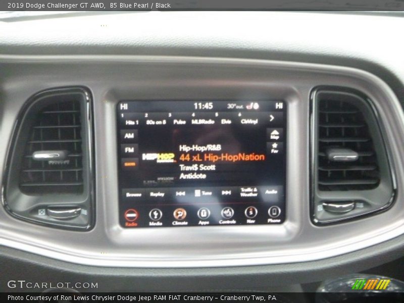 B5 Blue Pearl / Black 2019 Dodge Challenger GT AWD