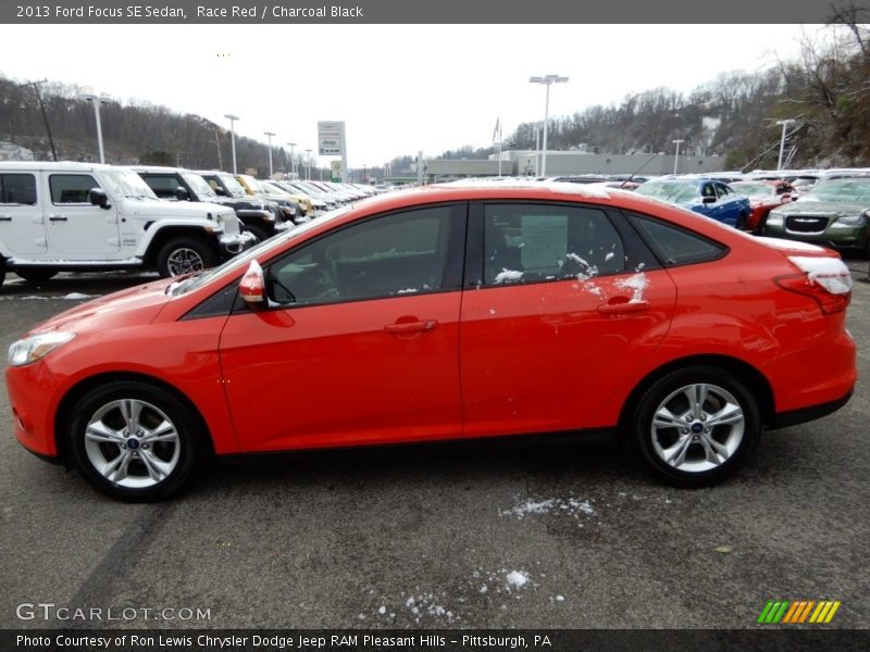 Race Red / Charcoal Black 2013 Ford Focus SE Sedan
