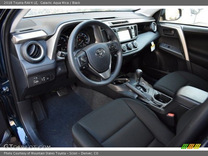 Galactic Aqua Mica / Black 2018 Toyota RAV4 LE