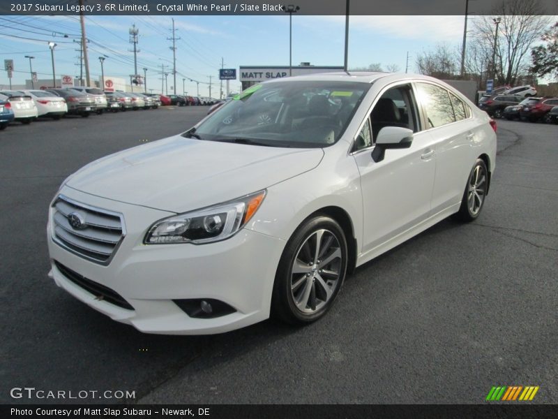 Crystal White Pearl / Slate Black 2017 Subaru Legacy 3.6R Limited
