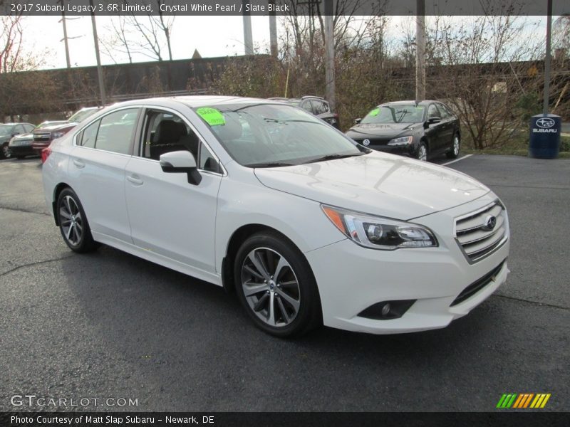 Crystal White Pearl / Slate Black 2017 Subaru Legacy 3.6R Limited