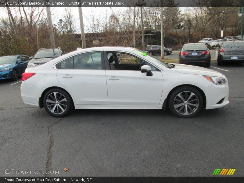 Crystal White Pearl / Slate Black 2017 Subaru Legacy 3.6R Limited