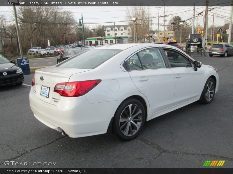 Crystal White Pearl / Slate Black 2017 Subaru Legacy 3.6R Limited