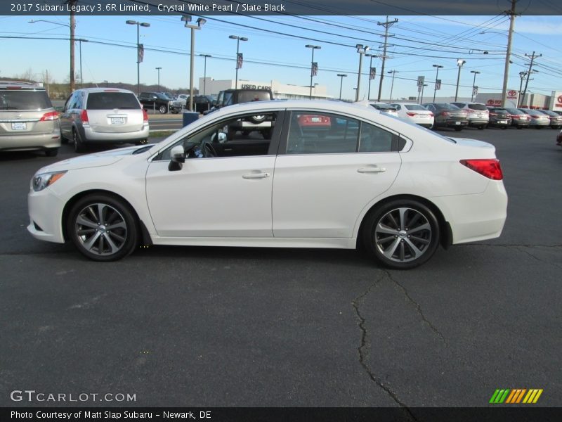Crystal White Pearl / Slate Black 2017 Subaru Legacy 3.6R Limited