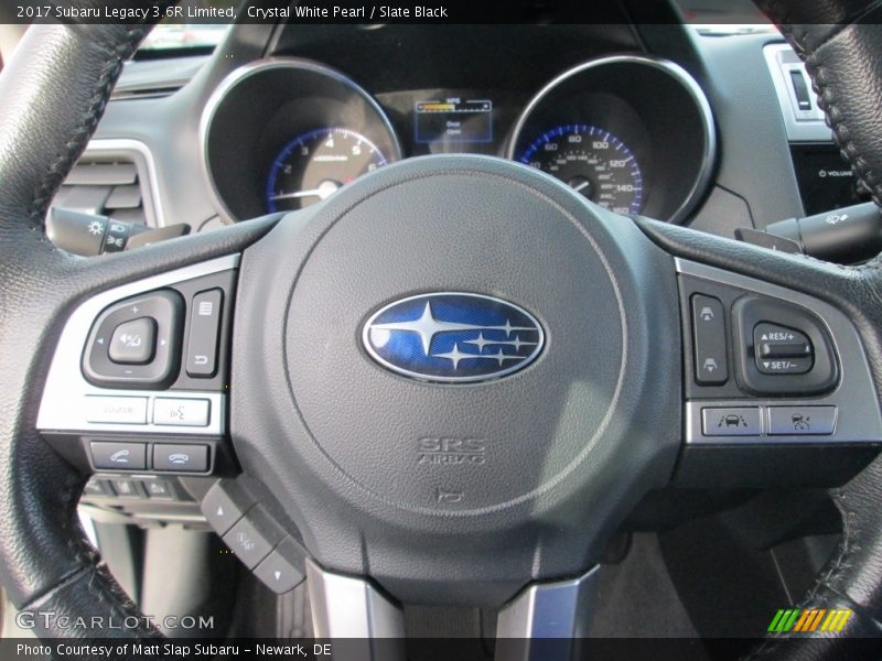 Crystal White Pearl / Slate Black 2017 Subaru Legacy 3.6R Limited