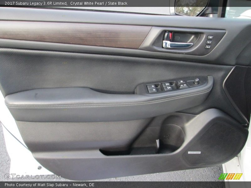 Crystal White Pearl / Slate Black 2017 Subaru Legacy 3.6R Limited