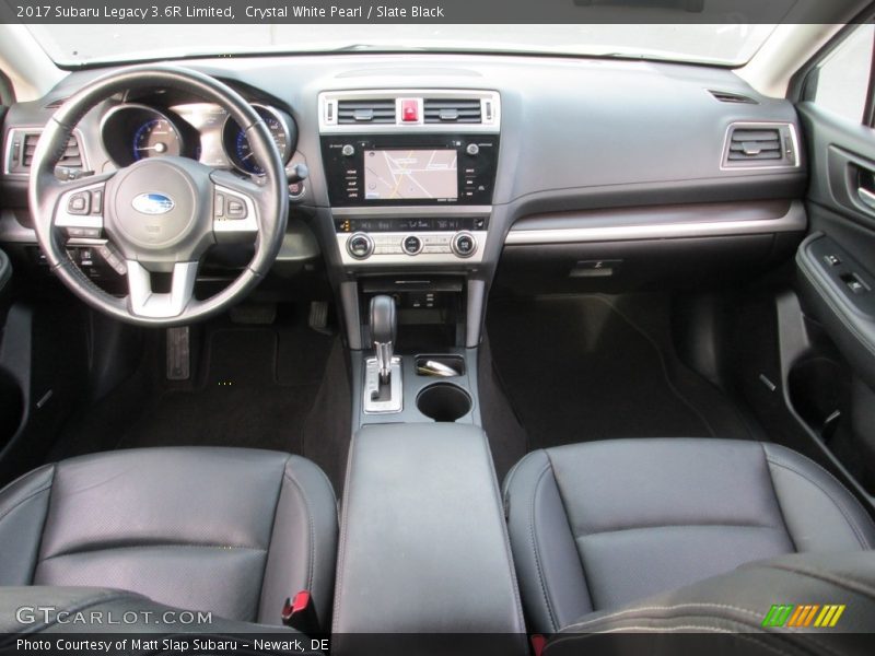 Crystal White Pearl / Slate Black 2017 Subaru Legacy 3.6R Limited