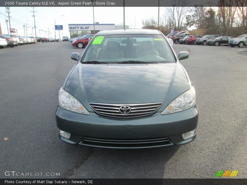 Aspen Green Pearl / Stone Gray 2006 Toyota Camry XLE V6