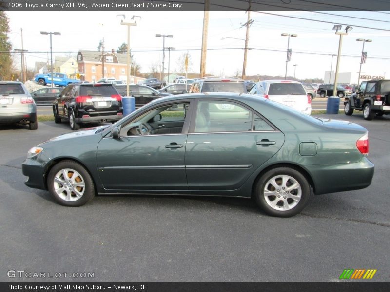 Aspen Green Pearl / Stone Gray 2006 Toyota Camry XLE V6