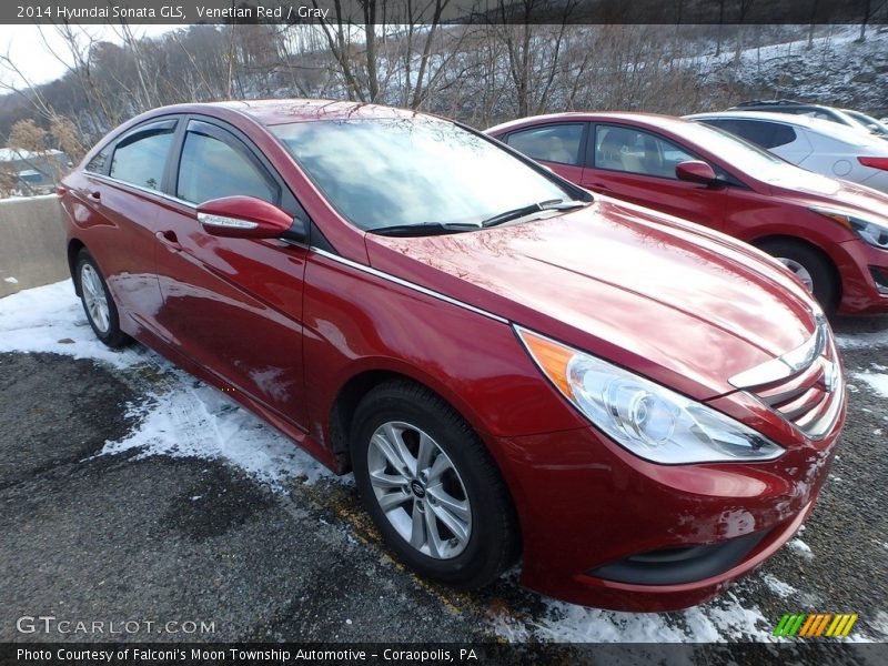 Venetian Red / Gray 2014 Hyundai Sonata GLS