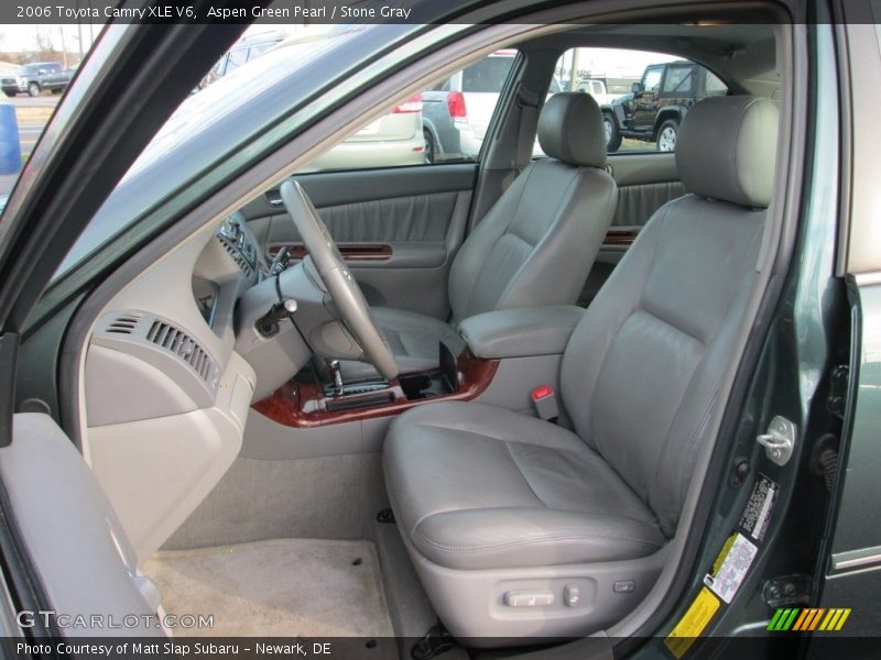 Aspen Green Pearl / Stone Gray 2006 Toyota Camry XLE V6