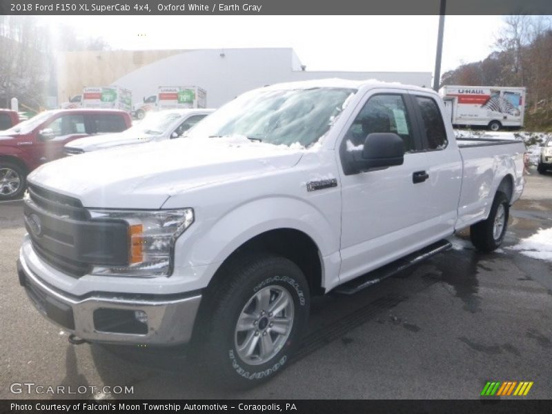 Oxford White / Earth Gray 2018 Ford F150 XL SuperCab 4x4