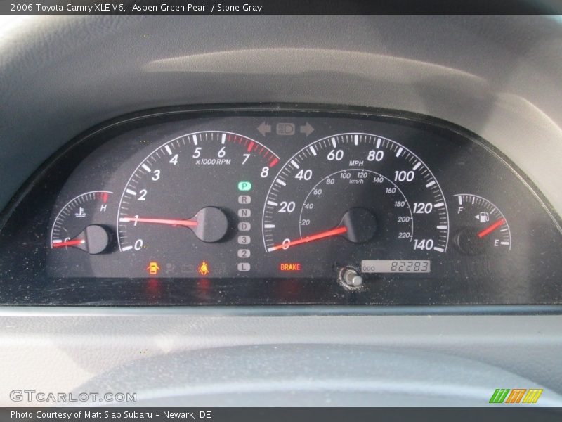 Aspen Green Pearl / Stone Gray 2006 Toyota Camry XLE V6