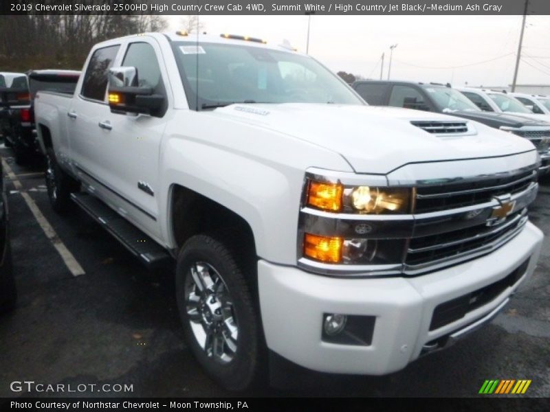 Summit White / High Country Jet Black/­Medium Ash Gray 2019 Chevrolet Silverado 2500HD High Country Crew Cab 4WD