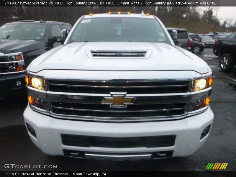 Summit White / High Country Jet Black/­Medium Ash Gray 2019 Chevrolet Silverado 2500HD High Country Crew Cab 4WD