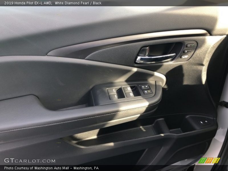 White Diamond Pearl / Black 2019 Honda Pilot EX-L AWD