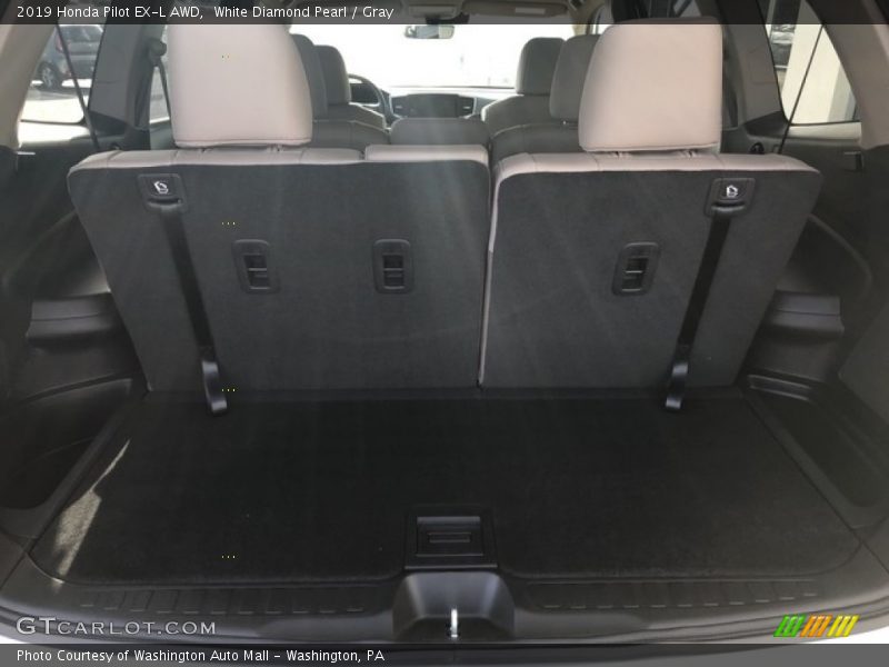 White Diamond Pearl / Gray 2019 Honda Pilot EX-L AWD