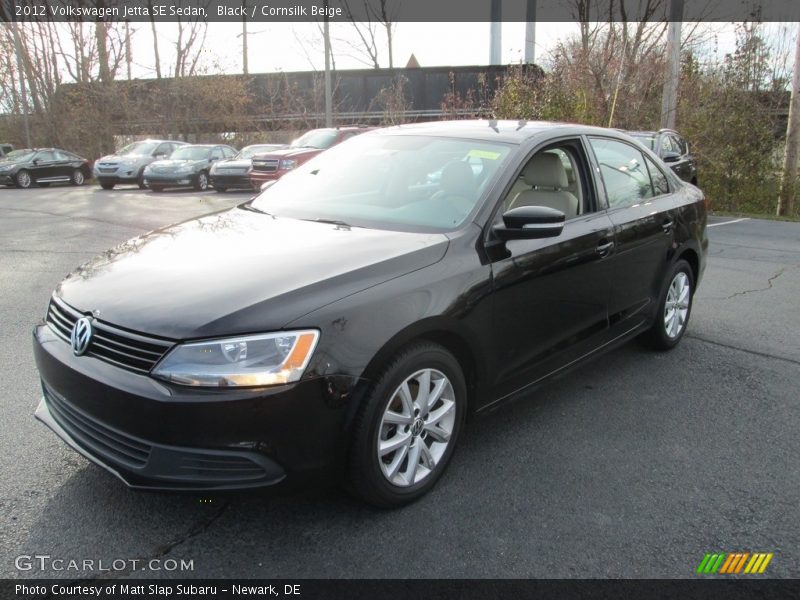 Black / Cornsilk Beige 2012 Volkswagen Jetta SE Sedan