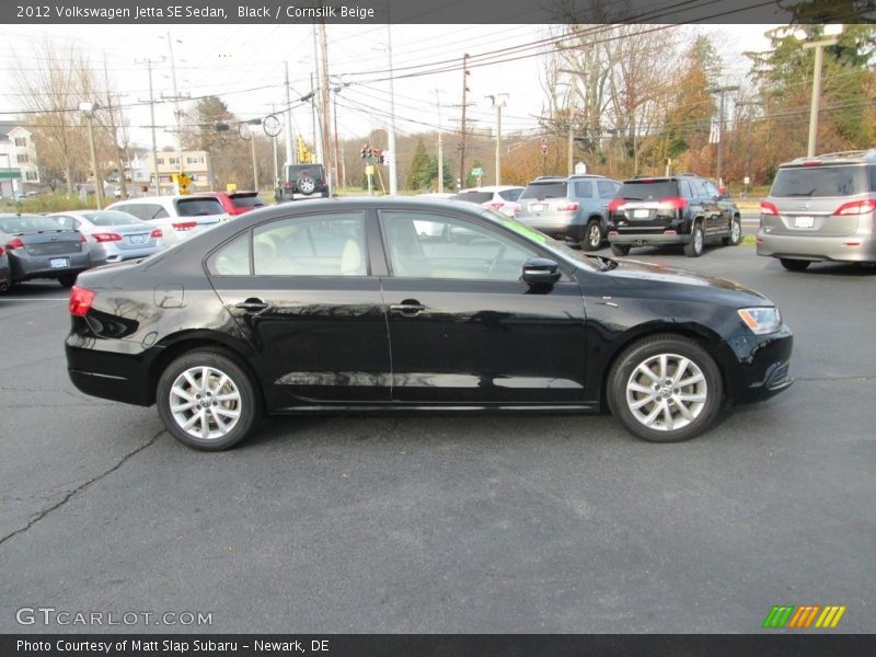 Black / Cornsilk Beige 2012 Volkswagen Jetta SE Sedan