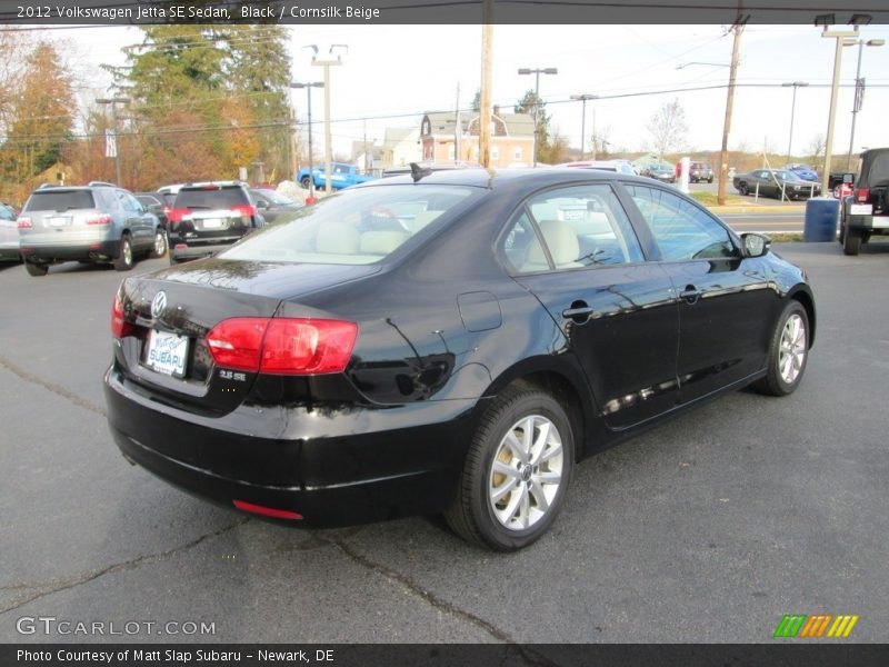 Black / Cornsilk Beige 2012 Volkswagen Jetta SE Sedan
