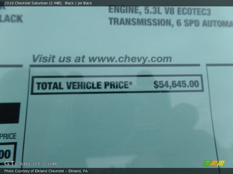 Black / Jet Black 2019 Chevrolet Suburban LS 4WD