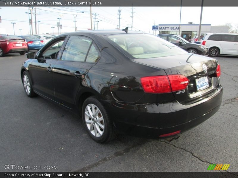 Black / Cornsilk Beige 2012 Volkswagen Jetta SE Sedan