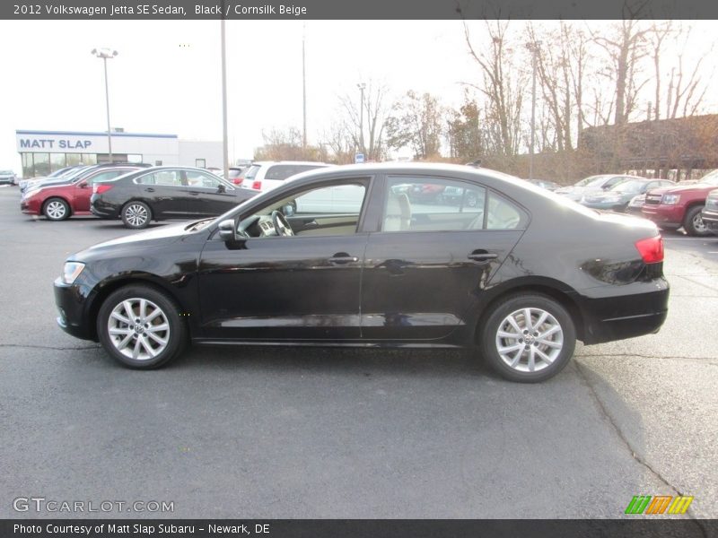 Black / Cornsilk Beige 2012 Volkswagen Jetta SE Sedan