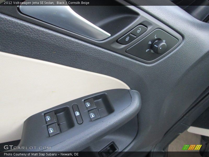 Black / Cornsilk Beige 2012 Volkswagen Jetta SE Sedan