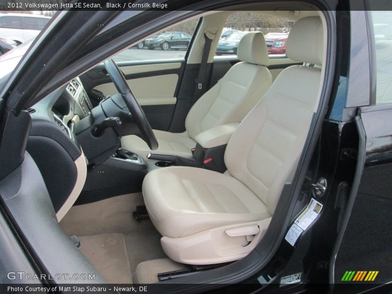 Black / Cornsilk Beige 2012 Volkswagen Jetta SE Sedan
