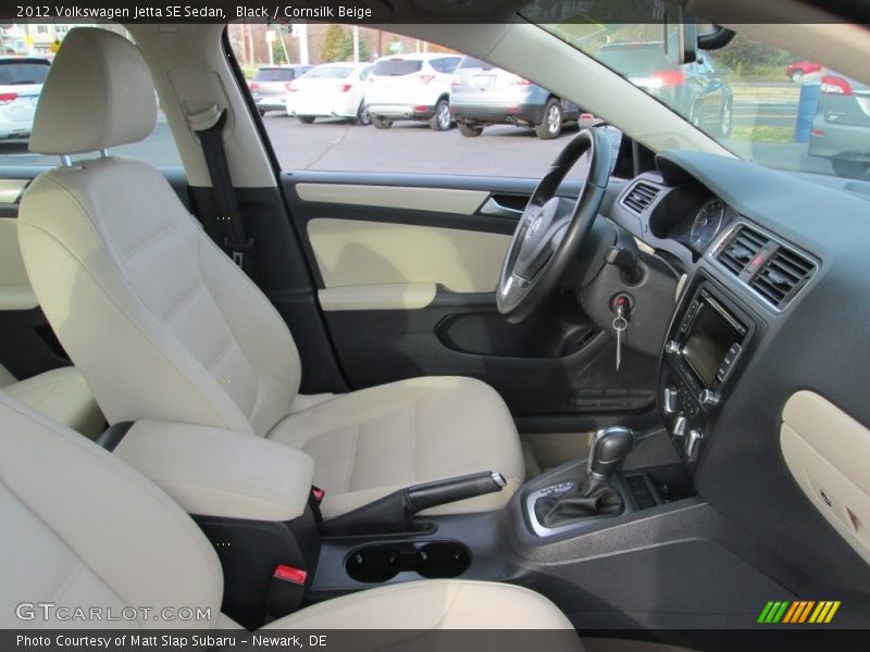 Black / Cornsilk Beige 2012 Volkswagen Jetta SE Sedan