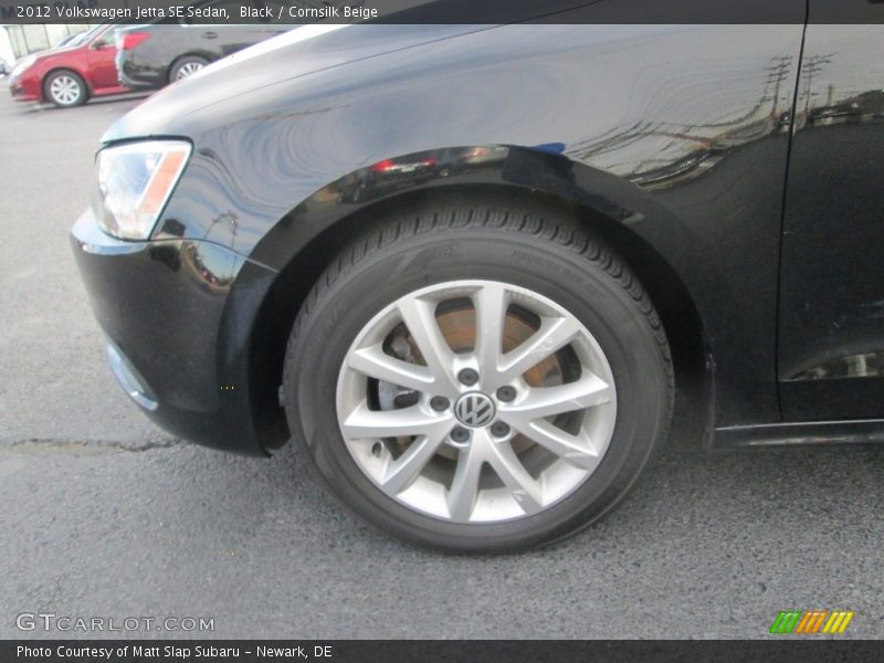 Black / Cornsilk Beige 2012 Volkswagen Jetta SE Sedan