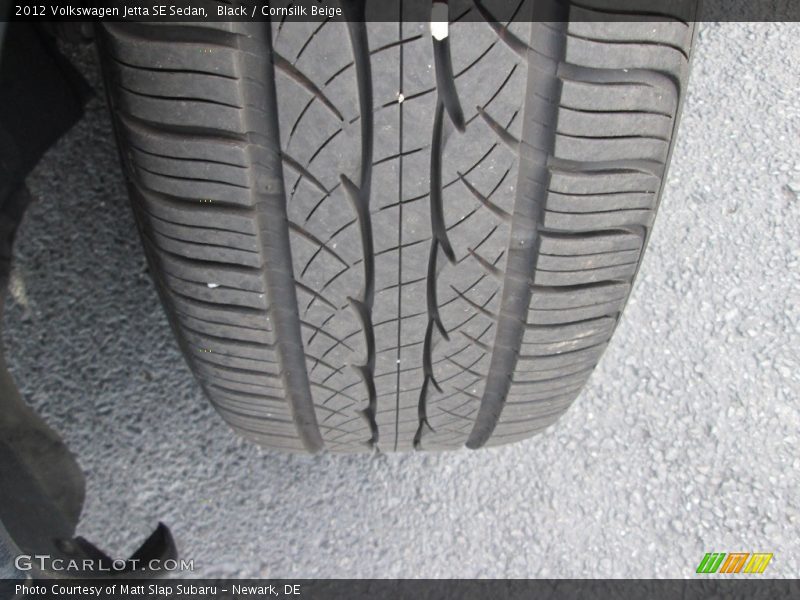 Black / Cornsilk Beige 2012 Volkswagen Jetta SE Sedan