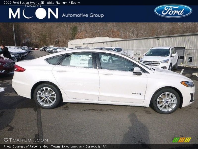 White Platinum / Ebony 2019 Ford Fusion Hybrid SE