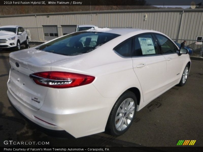 White Platinum / Ebony 2019 Ford Fusion Hybrid SE