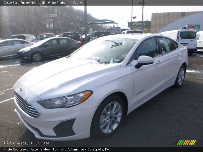 White Platinum / Ebony 2019 Ford Fusion Hybrid SE