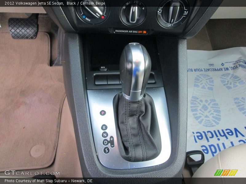 Black / Cornsilk Beige 2012 Volkswagen Jetta SE Sedan