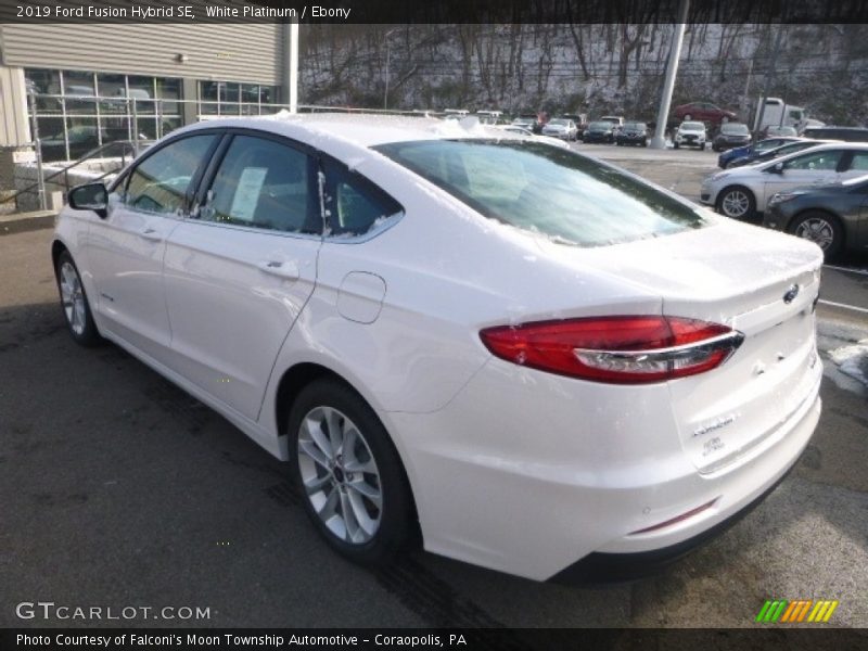 White Platinum / Ebony 2019 Ford Fusion Hybrid SE