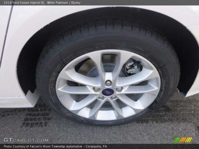 White Platinum / Ebony 2019 Ford Fusion Hybrid SE