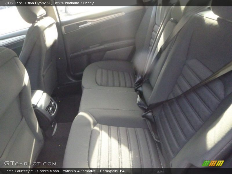 White Platinum / Ebony 2019 Ford Fusion Hybrid SE