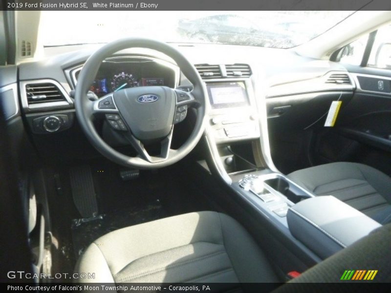 White Platinum / Ebony 2019 Ford Fusion Hybrid SE