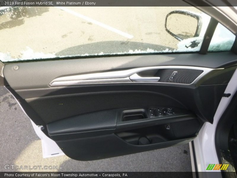 White Platinum / Ebony 2019 Ford Fusion Hybrid SE