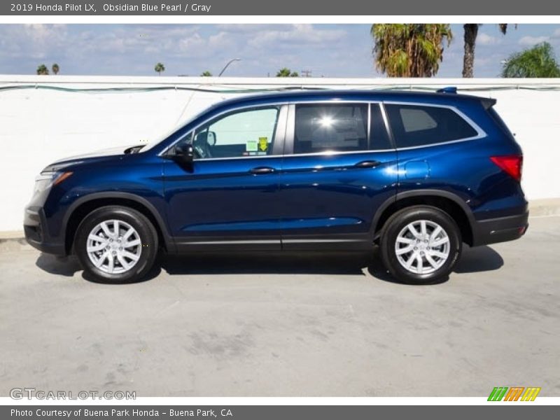 Obsidian Blue Pearl / Gray 2019 Honda Pilot LX